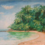 Painting “somewhere in the Pacific ocean..”, Canvas, Oil paint, Realist, Landscape painting, 1990 - photo 1