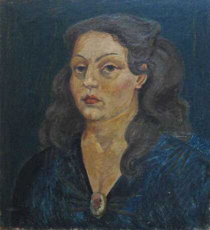 Painting “portrait”, Cardboard, Oil paint, Realist, 1983 - photo 1