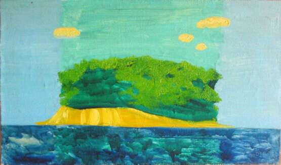 Painting “Island”, Canvas, Oil paint, Realist, Marine, 1989 - photo 1