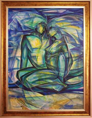 "Смятение чувств" Canvas Oil paint Romanticism Mythological painting 1996 - photo 1