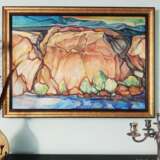 Painting “Charyn Canyon Pass”, Canvas, Oil paint, Impressionist, Landscape painting, 2005 - photo 3