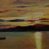 Морской пейзаж Canvas Oil paint Socialist realism Marine art 1980-90 - photo 1