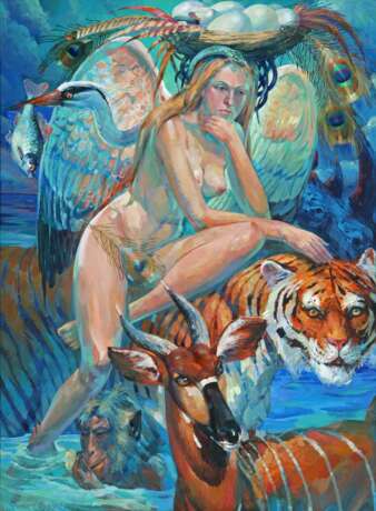 Painting “Fauna”, Acrylic paint, Romanticism, Mythological, 2002 год. - photo 1