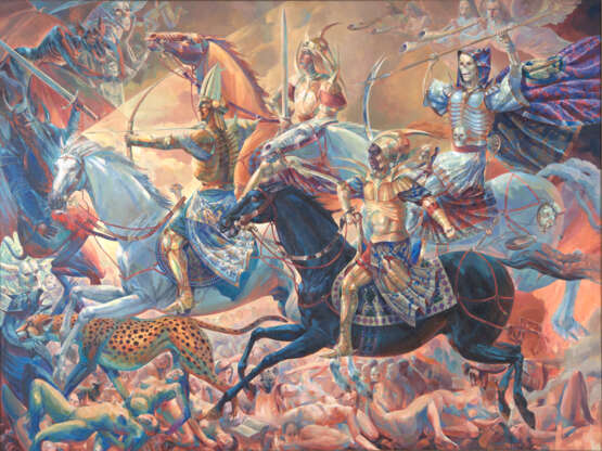 Painting “Apocalypse”, Canvas, Acrylic paint, Romanticism, Mythological, 1999-2003 гг. - photo 1