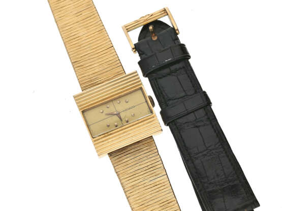 Armbanduhr: ausgefallene vintage Damenuhr der Marke Movado aus 18K Gold, 60er Jahre, Originalbox - photo 2
