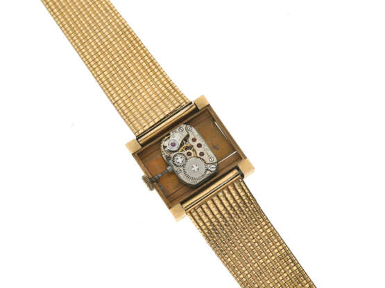 Armbanduhr: ausgefallene vintage Damenuhr der Marke Movado aus 18K Gold, 60er Jahre, Originalbox - Foto 3