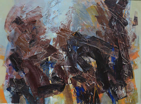 Painting “Consequences”, Canvas, Oil paint, Abstractionism, Landscape painting, 2004 - photo 1
