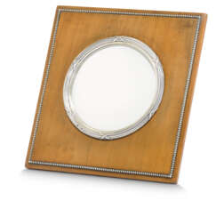 A SILVER-MOUNTED WOODEN PHOTOGRAPH FRAME