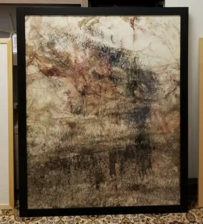 Painting “The new universe”, Cardboard, Oil paint, Abstractionism, Landscape painting, 2017 - photo 2