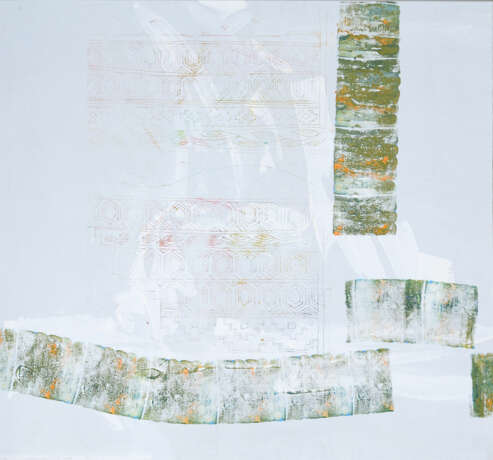 Painting “Bridge”, Canvas, Oil paint, Abstractionism, Landscape painting, 2006 - photo 1