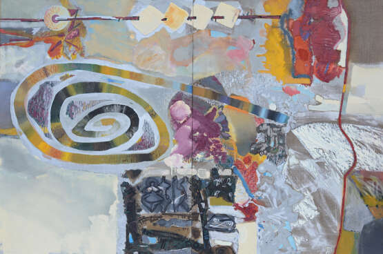 Painting “When? where? why?”, Canvas, Oil paint, Abstractionism, Landscape painting, 2012 - photo 1