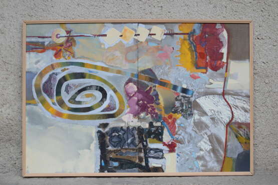 Painting “When? where? why?”, Canvas, Oil paint, Abstractionism, Landscape painting, 2012 - photo 3