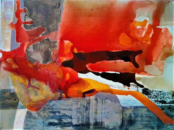 Gemälde „Der Geist der Herbst“, Leinwand, Ölfarbe, Abstractionismus, Landschaftsmalerei, 2014 - Foto 4