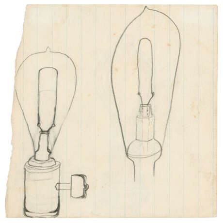 Edison works on his lightbulb - photo 8