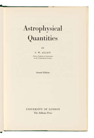 Astrophysical Quantities, with Hawking's ownership inscription - фото 2