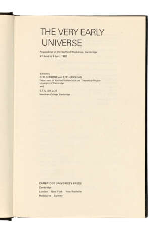 Hawking's own copy of the Nuffield Workshop of 1982 - Foto 1