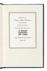 A Brief History of Time in a special presentation binding to the author