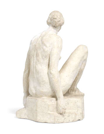 A PLASTER MODEL OF A SEATED NUDE - photo 3
