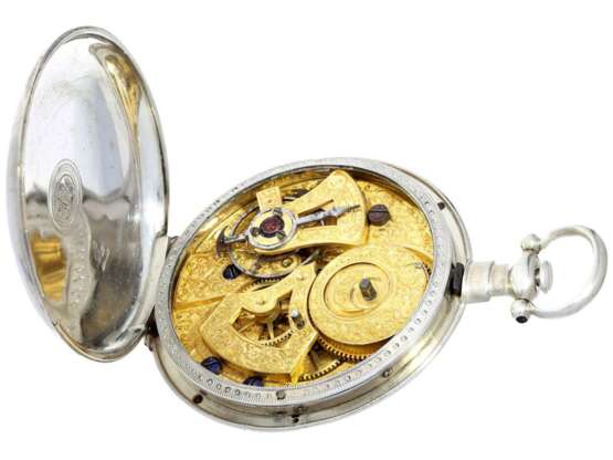 Taschenuhr: besonders große Taschenuhr für den chinesischen Markt mit Zentralsekunde, Fleurier um 1840 - фото 3