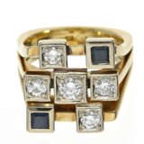 Ring: ausgefallener und interessant gearbeiteter vintage Designer-Ring, 14K Gold, ca.0,6ct - фото 1