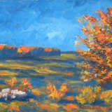 Painting “Autumn”, Cardboard, Oil paint, Realist, Landscape painting, 2007 - photo 1