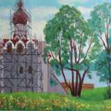 Painting “Ferapontovo”, Cardboard, Oil paint, Realist, Landscape painting, 2008 - photo 1
