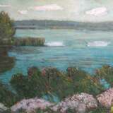 Painting “отражение,озеро”, Cardboard, Oil paint, Realism, Landscape painting, 2008 - photo 1