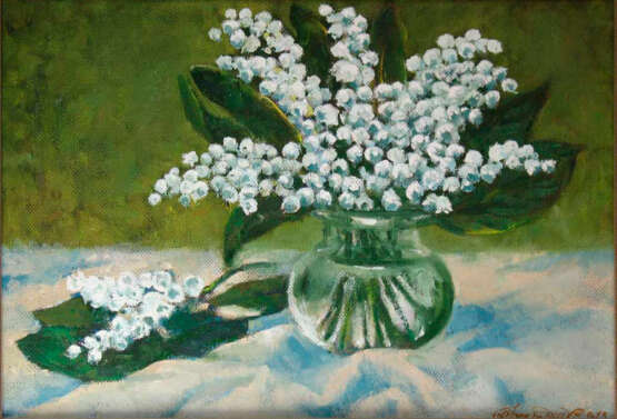 Painting “Lilies of the valley”, Oil paint, Realist, Still life, 2013 - photo 1