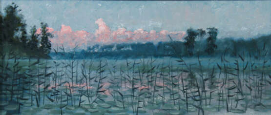 Peinture «À l'aube.Le brouillard», Peinture à l'huile, Réalisme, Peinture de paysage, 2014 - photo 1
