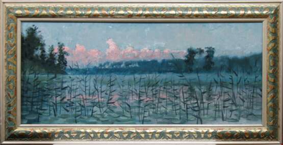 Painting “Dawn.Fog”, Oil paint, Realist, Landscape painting, 2014 - photo 2