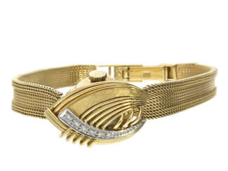 Armbanduhr: dekorative vintage Cocktail-Damenuhr der Marke 'Ebel', 18K Gold