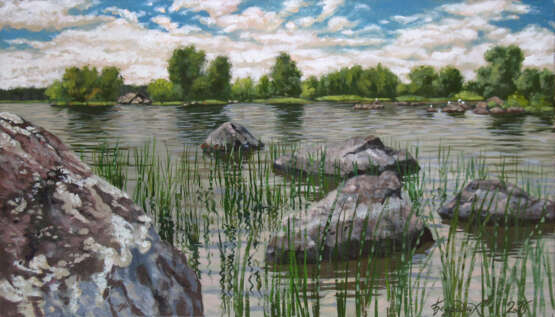 Painting “Lake Vuoksa”, Oil paint, Realist, Landscape painting, 2015 - photo 1