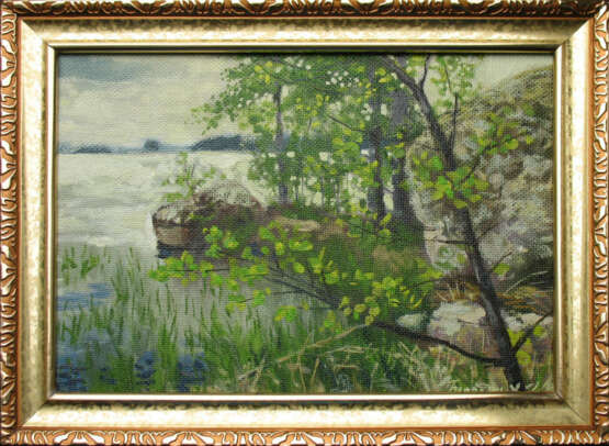 Painting “The lake.Lump”, Oil paint, Realist, Landscape painting, 2015 - photo 2