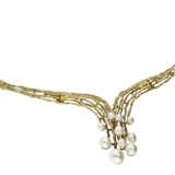Kette: vintage Goldschmiede-Collier mit Perlen, new-old-stock aus Juweliersauflösung - photo 1
