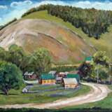 Gemälde „Der Weg in die Berge“, Karton, Ölfarbe, Realismus, Landschaftsmalerei, 2010 - Foto 1