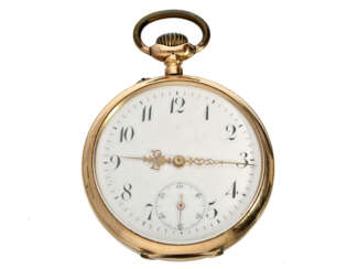 Taschenuhr: goldene Herrenuhr, Otto Schlageter La Chaux-de-Fonds, um 1910