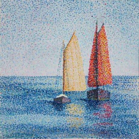 Painting “Morning on the sea”, Acrylic paint, Impressionist, Marine, 2019 - photo 1