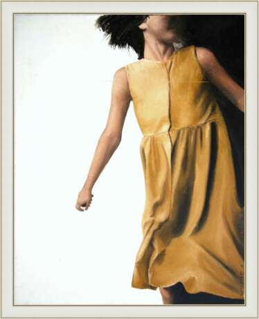 Картина «Девушка в желтом платье», Холст, Масляные краски, Авангардизм, 2019 г. - фото 3