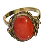 Ring: antiker Damenring mit schöner dunkelroter Koralle - photo 2