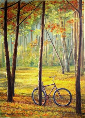 Painting “On the bike ride”, Canvas, Oil paint, Impressionist, Landscape painting, 2016 - photo 1