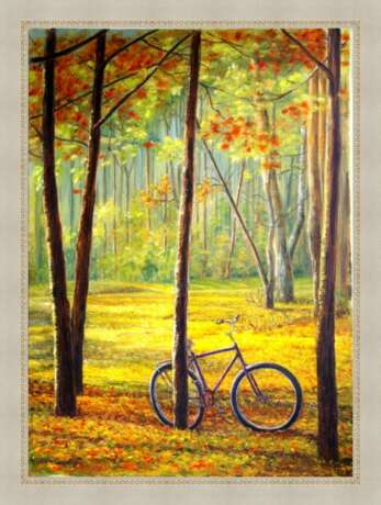 Painting “On the bike ride”, Canvas, Oil paint, Impressionist, Landscape painting, 2016 - photo 3