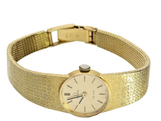 Armbanduhr: hochwertige vintage Damenuhr, Omega De Ville in 18K Gelbgold, inklusive Originalbox - Foto 1
