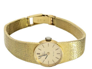 Armbanduhr: hochwertige vintage Damenuhr, Omega De Ville in 18K Gelbgold, inklusive Originalbox