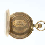 Taschenuhr: sehr seltene goldene Herrentaschenuhr mit springender Stunde und 24-Stunden-Zifferblatt, Schweiz um 1900, mit Originalbox - фото 3