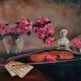 Painting “Still life with violin”, Canvas, Oil paint, Realist, Still life, 2019 - photo 1
