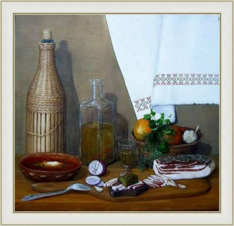 Painting “Still life with the Hooch”, Canvas, Oil paint, Realist, Still life, 2012 - photo 4