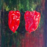 Painting “Two Red Peppers”, Canvas, Oil paint, Impressionist, Still life, 2016 - photo 1