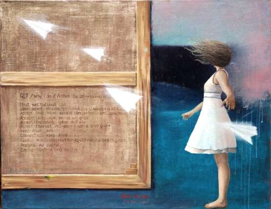 Peinture «La jeune fille et la mer», Toile, Peinture à l'huile, Postmoderne, Ukraine, 2019 - photo 1