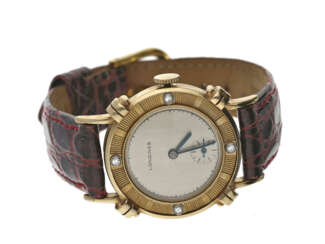 Armbanduhr: sehr seltene Longines Herrenuhr aus dem Jahr 1948, 14K Gold