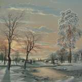 Painting “Winter landscape”, S. Karpenko, Canvas, Oil paint, Realist, Landscape painting, 2010 - photo 1